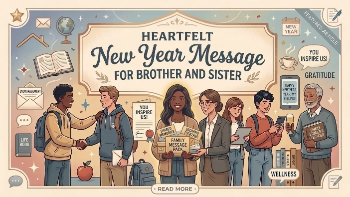 Heartfelt New Year Message for Brother and Sister