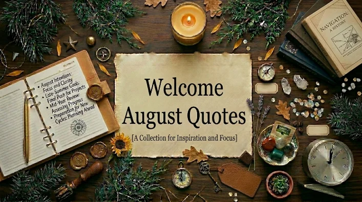Welcome August Quotes
